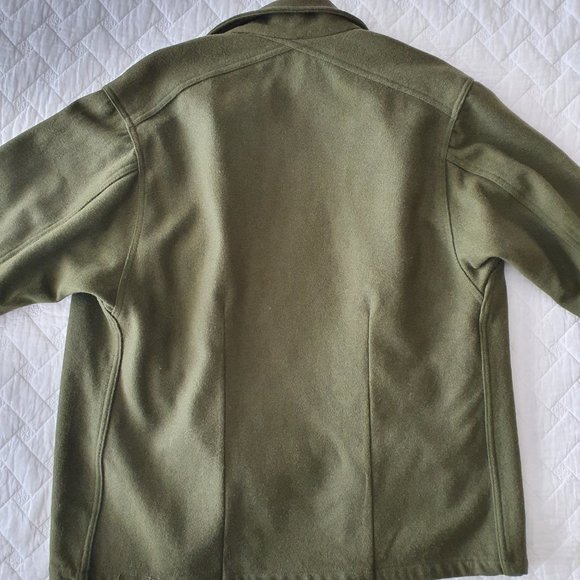 Army Green Wool Military Surplus Jacket - Picture 3 of 4
